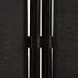 Biombo Separador de Ambientes de 3 Paneles 253x50x182 cm Divisor de Habitación Plegable con 6 Pies de Metal Negro