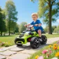 Quad Eléctrico para Niños 12V con 2 Motores Velocidad hasta 5 km/h 3 Ruedas Suspensión Verde