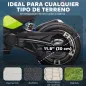 Quad Eléctrico para Niños 12V con 2 Motores Velocidad hasta 5 km/h 3 Ruedas Suspensión Verde