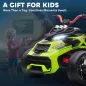 Quad Eléctrico para Niños 12V con 2 Motores Velocidad hasta 5 km/h 3 Ruedas Suspensión Verde Quad Eléctrico para Niños 12V con 2 Motores Velocidad hasta 5 km/h 3 Ruedas Suspensión Verde