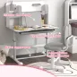 Juego de Escritorio y Silla para Niños de +3 Años Altura Ajustable con Tablero Inclinable 80x55x107,5 cm Gris