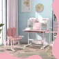 Juego de Escritorio y Silla para Niños de +3 Años Altura Ajustable con Tablero Inclinable 80x55x107,5 cm Rosa