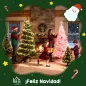 Árbol de Navidad Artificial 150 cm Ramas Realistas con Efecto Nieve Soporte de Acero Base Plegable Montaje Rápido