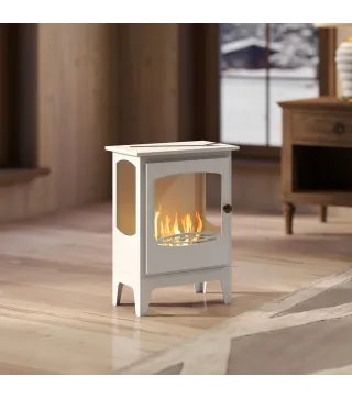 Chimenea de Bioetanol 7000BTU Chimenea de Bioetanol de Acero Tanque de 0,9 L Tiempo de Combustión 3H 39x26x54 cm Negro