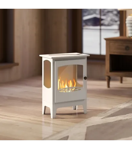 Chimenea de Bioetanol 7000BTU Chimenea de Bioetanol de Acero Tanque de 0,9 L Tiempo de Combustión 3H 39x26x54 cm Negro