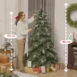 Árbol de Navidad Artificial 180 cm Ramas Realistas con Efecto Nieve Soporte de Acero Base Plegable Montaje Rápido