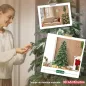 Árbol de Navidad Artificial 180 cm Ramas Realistas con Efecto Nieve Soporte de Acero Base Plegable Montaje Rápido