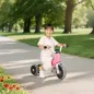 Bicicleta sin Pedales para Niños de 12 a 36 Meses con Ruedas Silenciosas y Manillares con Giro Limitado a 60°, Rosa