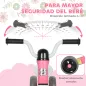 Bicicleta sin Pedales para Niños de 12 a 36 Meses con Ruedas Silenciosas y Manillares con Giro Limitado a 60°, Rosa