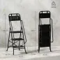 Escalera Plegable de 3 Peldaños con Bolsa de Herramientas Escalera de Tijera con Peldaños Anchos Antideslizantes Negro