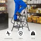Escalera Plegable de 3 Peldaños con Bolsa de Herramientas Escalera de Tijera con Peldaños Anchos Antideslizantes Negro