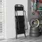 Escalera Plegable de 3 Peldaños con Bolsa de Herramientas Escalera de Tijera con Peldaños Anchos Antideslizantes Negro