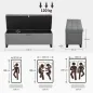 Banco de Almacenaje con 2 Bisagras de Seguridad Tapa Abatible para Dormitorio Salón 120x40x48 cm Gris Oscuro
