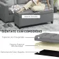 Banco de Almacenaje con 2 Bisagras de Seguridad Tapa Abatible para Dormitorio Salón 120x40x48 cm Gris Oscuro