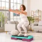 Step de Aeróbic Step para Fitness Antideslizante Altura Regulable 3 Niveles 110x40x20 cm Multicolor