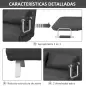 Sofá Cama de 2 Plazas con Respaldo Ajustable en 5 Posiciones Tapizado con Tacto de Ante y Cojines 111x80x78 cm Gris