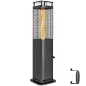 Estufa de Pellets 6.86 KW sin Electricidad con Tubo de Vidrio Base Antideslizante y Rejilla Metálica 26x26x95 cm Negro Estufa de Pellets 6.86 KW sin Electricidad con Tubo de Vidrio Base Antideslizante y Rejilla Metálica 26x26x95 cm Negro