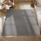 Alfombra Salón 120x160 cm Lavable en Lavadora Pelo Largo Estilo Moderno Tapete para Sala de Estar Dormitorio Gris Claro