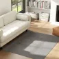 Alfombra Salón 120x160 cm Lavable en Lavadora Pelo Largo Estilo Moderno Tapete para Sala de Estar Dormitorio Gris Claro