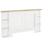 Cubre Radiadores con Estantes Cubreradiador de MDF Diseño Moderno de Listones para Salón Dormitorio 152x19x83 cm Blanco Cubre Radiadores con Estantes Cubreradiador de MDF Diseño Moderno de Listones para Salón Dormitorio 152x19x83 cm Blanco