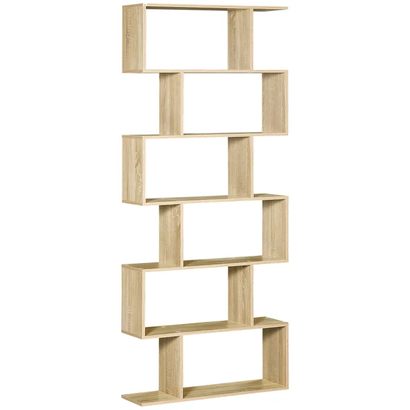 Estantería para Libros Moderna Librería con 6 Estantes para Comedor Salón Estudio 80x23x192 cm Roble Estantería para Libros Moderna Librería con 6 Estantes para Comedor Salón Estudio 80x23x192 cm Roble