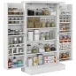 Armario Despensa Cocina con 2 Puertas 16 Estantes Alacena Moderna con Estantes Ajustables 60x30x104 cm Blanco