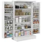 Armario Despensa Cocina con 2 Puertas 16 Estantes Alacena Moderna con Estantes Ajustables 60x30x104 cm Blanco Armario Despensa Cocina con 2 Puertas 16 Estantes Alacena Moderna con Estantes Ajustables 60x30x104 cm Blanco