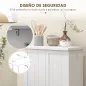 Armario Despensa Cocina con 2 Puertas 16 Estantes Alacena Moderna con Estantes Ajustables 60x30x104 cm Blanco