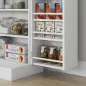 Armario Despensa Cocina con 2 Puertas 16 Estantes Alacena Moderna con Estantes Ajustables 60x30x104 cm Blanco