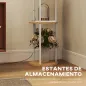 Lámpara de Pie con Estantes con 3 Temperaturas de Color Control Remoto para Salón Dormitorio Oficina Natural