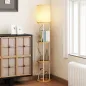 Lámpara de Pie con Estantes con 3 Temperaturas de Color Control Remoto para Salón Dormitorio Oficina Natural