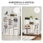 Estantería de Almacenaje con 8 Compartimentos Diseño Vertical u Horizontal para Libros Decoración 74,3x24x80 cm Blanco