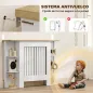 Cubre Radiadores con Estantes Cubreradiador de MDF Diseño Moderno de Listones para Salón Dormitorio 124x19x83 cm Blanco