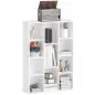 Estantería de Almacenaje con 11 Compartimentos Diseño Vertical u Horizontal para Libros Decoración 74,3x24x106 cm Blanco
