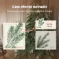 Árbol de Navidad Artificial 210 cm Ramas Realistas con Efecto Nieve Soporte de Acero Base Plegable Montaje Rápido