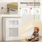 Cubre Radiadores 78x19x81 cm Cubierta para Radiador Diseño Moderno de Listones y Nido de Abeja Blanco