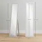 Espejo de Cuerpo Entero 157x37 cm con Marco de MDF Espejo de Pie Inclinado o Colgante Blanco Veteado Espejo de Cuerpo Entero 157x37 cm con Marco de MDF Espejo de Pie Inclinado o Colgante Blanco Veteado
