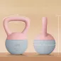 Pesa Rusa 6 kg Kettlebell Relleno de Arena Metálica y Mango Antideslizante para Entrenamiento en Casa 19x19x28 cm Rosa