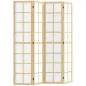 Biombo de 4 Paneles Plegable con Marco de Madera 160x170 cm para Dormitorio Oficina Salón Natural