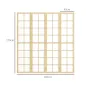 Biombo de 4 Paneles Plegable con Marco de Madera 160x170 cm para Dormitorio Oficina Salón Natural