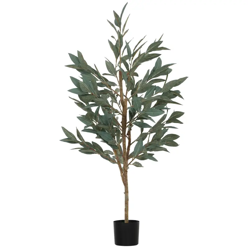 Árbol Artificial de Laurel 150 cm Decoración para Hogar Oficina Balcón Dormitorio Verde
