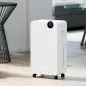Deshumidificador 12L/día Depósito de Agua 2,1L Pantalla LED Temporizador 24 H Bloqueo Infantil hasta 12-25㎡ Blanco