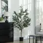 Árbol Artificial de Laurel 150 cm Decoración para Hogar Oficina Balcón Dormitorio Verde