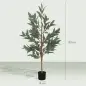 Árbol Artificial de Laurel 150 cm Decoración para Hogar Oficina Balcón Dormitorio Verde