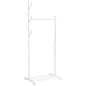 Burro para Ropa con Ruedas 5 Ganchos Barra para Colgar y Balda Inferior para Recibidor Entrada 68x43x171 cm Blanco Burro para Ropa con Ruedas 5 Ganchos Barra para Colgar y Balda Inferior para Recibidor Entrada 68x43x171 cm Blanco