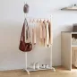 Burro para Ropa con Ruedas 5 Ganchos Barra para Colgar y Balda Inferior para Recibidor Entrada 68x43x171 cm Blanco Burro para Ropa con Ruedas 5 Ganchos Barra para Colgar y Balda Inferior para Recibidor Entrada 68x43x171 cm Blanco