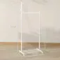 Burro para Ropa con Ruedas 5 Ganchos Barra para Colgar y Balda Inferior para Recibidor Entrada 68x43x171 cm Blanco Burro para Ropa con Ruedas 5 Ganchos Barra para Colgar y Balda Inferior para Recibidor Entrada 68x43x171 cm Blanco