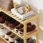 Zapatero de Bambú de 3 Niveles Estantería de Zapatos para 9 Pares para Recibidor Pasillo 70x26x57,5 cm Natural