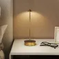 Juego de 2 Lámparas de Mesa LED Recargables con USB y Control Táctil y Luz Regulable Ø10x30 cm Dorado