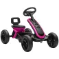 Kart Pedales con Ruedas Antideslizantes de EVA Marco Metálico Carga 30 kg para Niños y Niñas de 2-5 Años Rosa